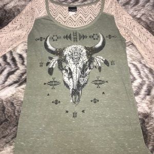 Daytrip Cow Skull Shirt